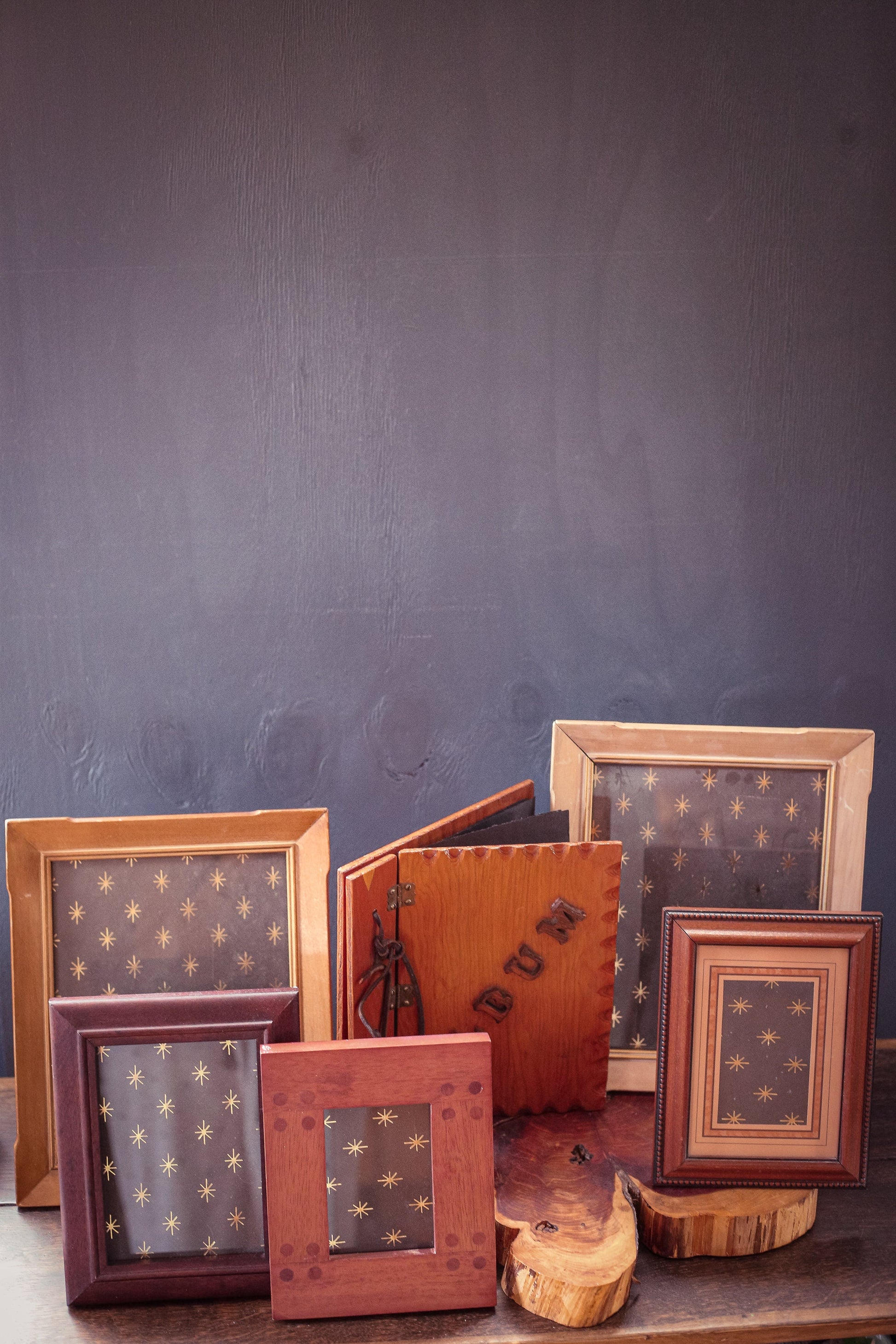 Large Wooden Photo Frame Corner Details - Vintage Wood Picture Frame