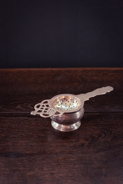 Silver Tea Strainer and Stand - Vintage Tea Strainer