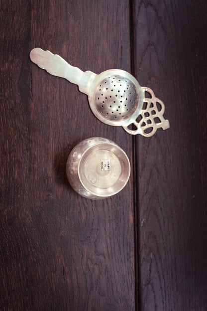 Silver Tea Strainer and Stand - Vintage Tea Strainer