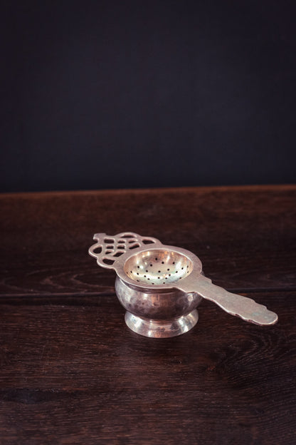 Silver Tea Strainer and Stand - Vintage Tea Strainer