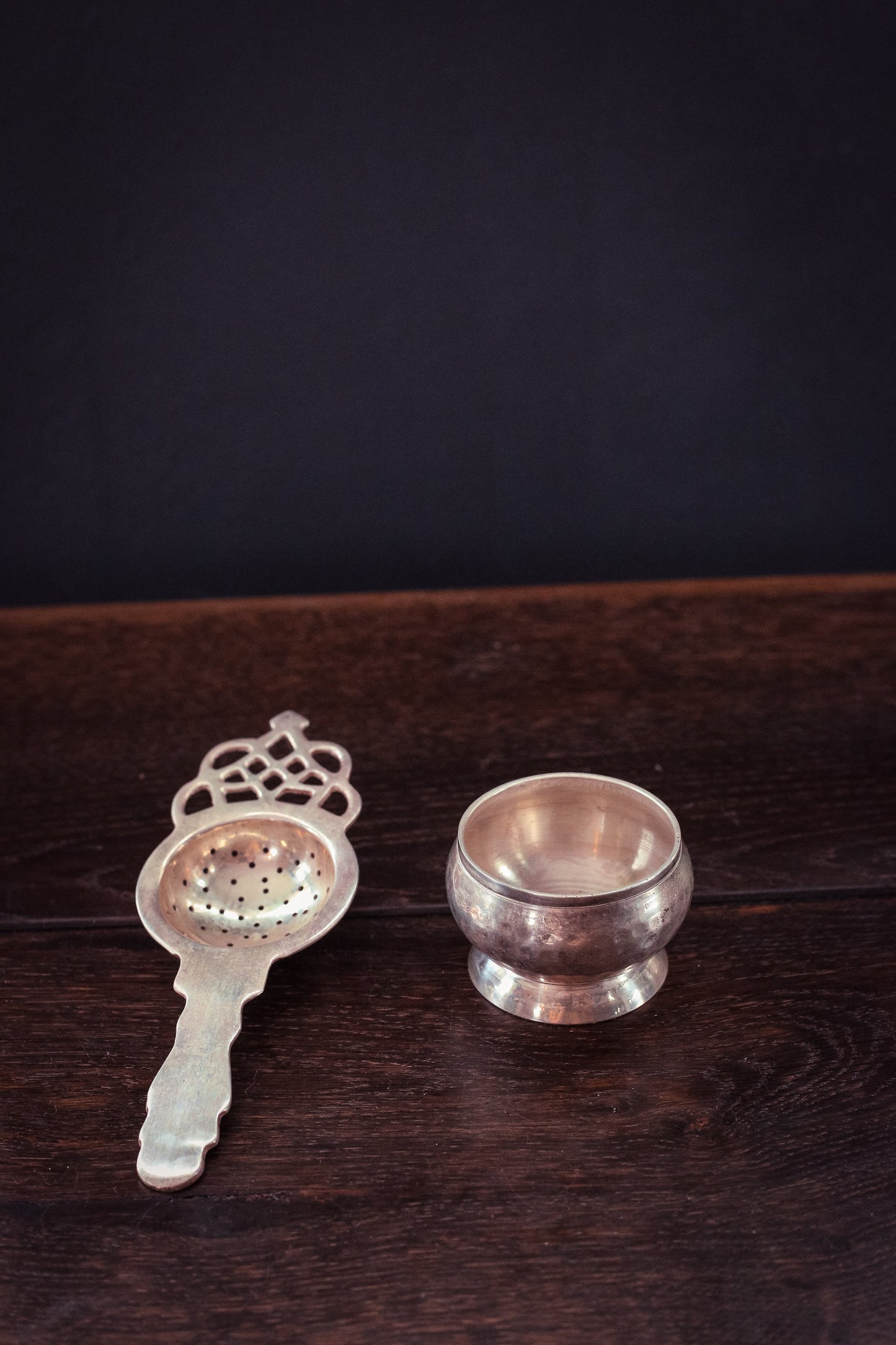 Silver Tea Strainer and Stand - Vintage Tea Strainer