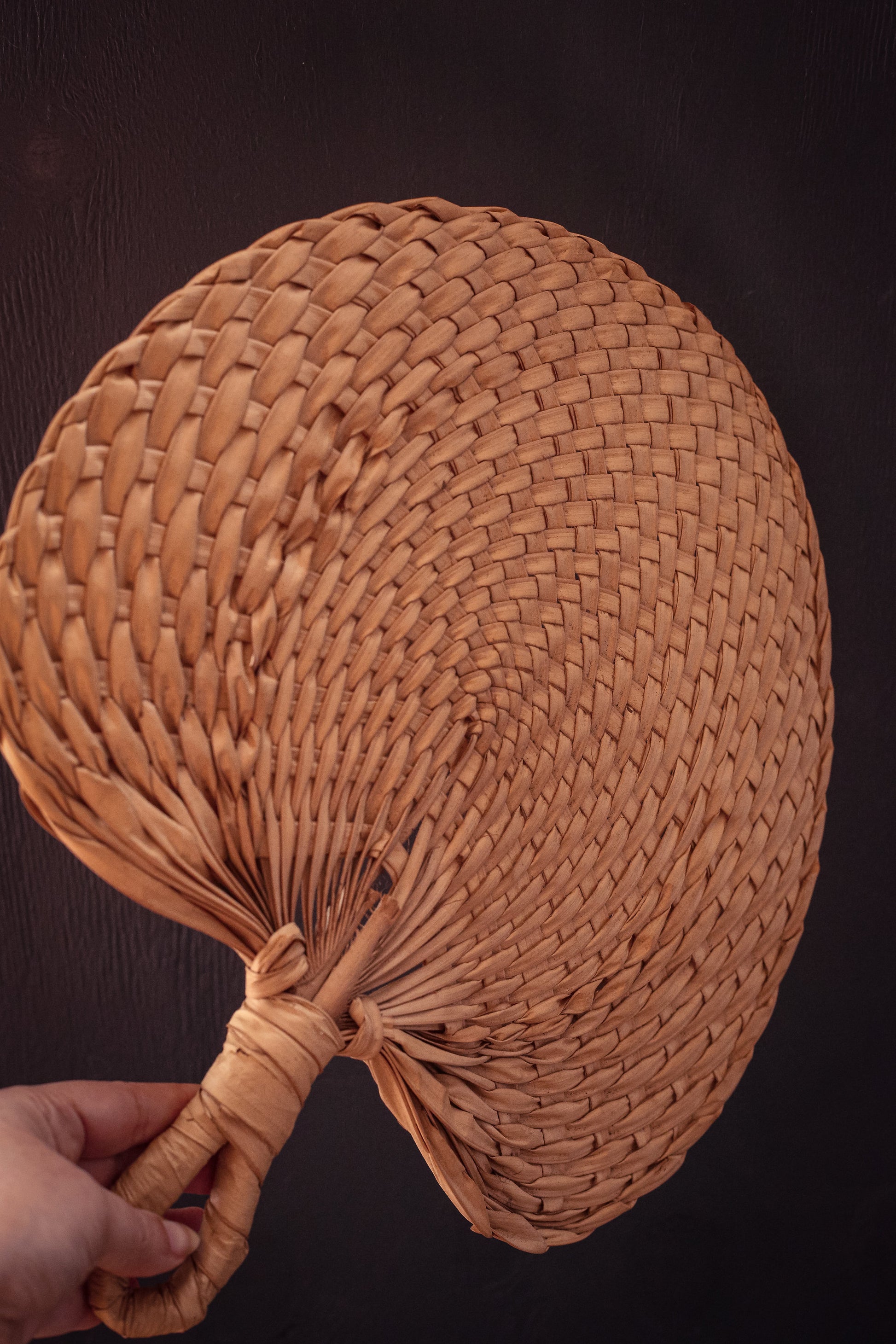 Palm Frond Fan - Vintage Handheld Fan