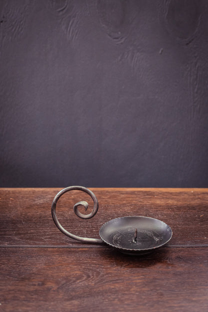 Spiral Handle Iron Candle Holder - Vintage Chamber Candle