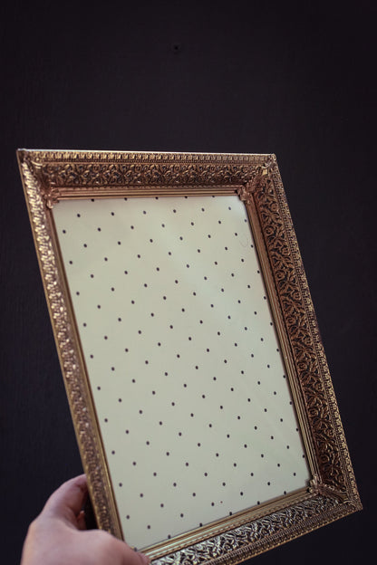 Large Ornate Brass Picture Frame - Vintage Brass Victorian Style Photo Frame *As Is