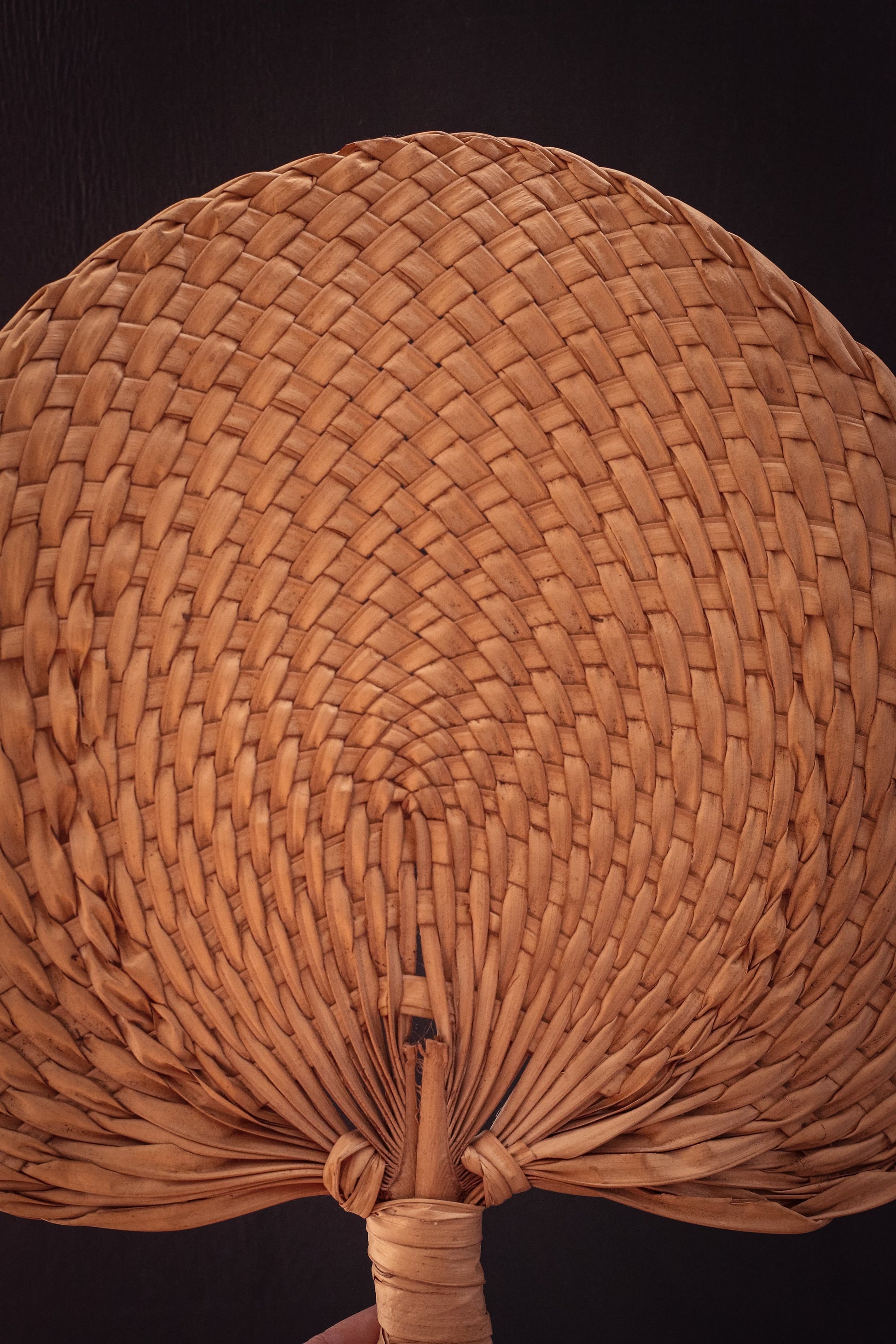 Palm Frond Fan - Vintage Handheld Fan