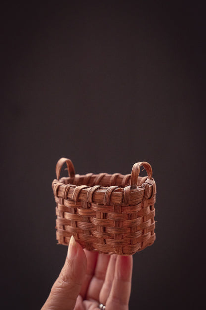 Miniature Wood Wicker Baskets with Handles - Vintage Mini Baskets Select from Dropdown