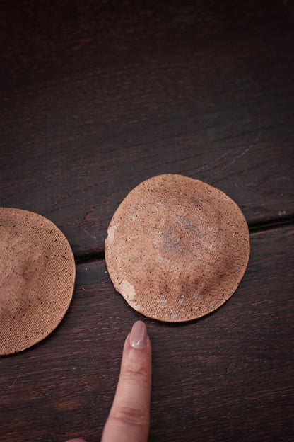 Hand Formed Shell Imprint Dishes - Vintage Petite Ceramic Decorative Plate