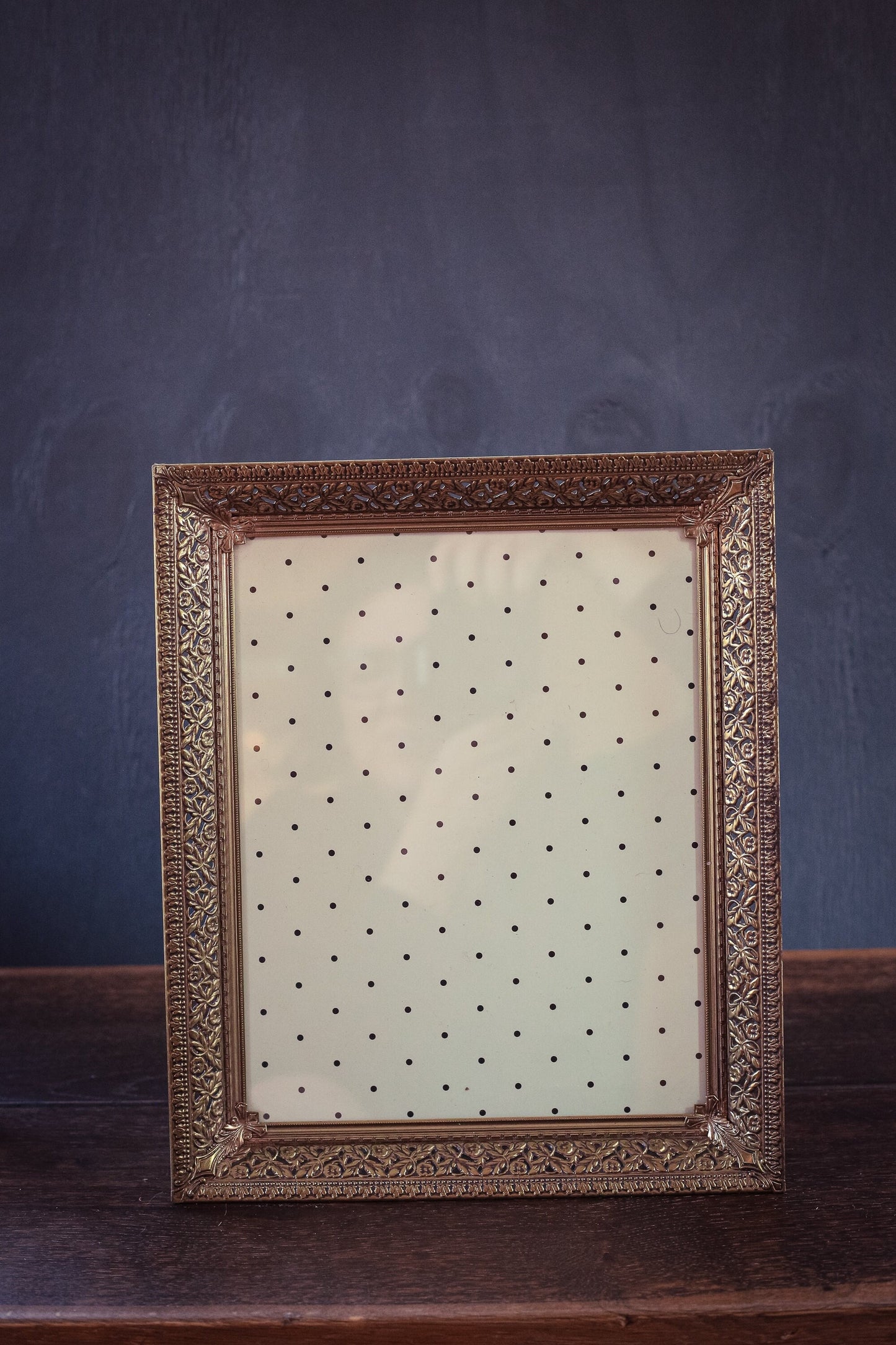 Large Ornate Brass Picture Frame - Vintage Brass Victorian Style Photo Frame *As Is