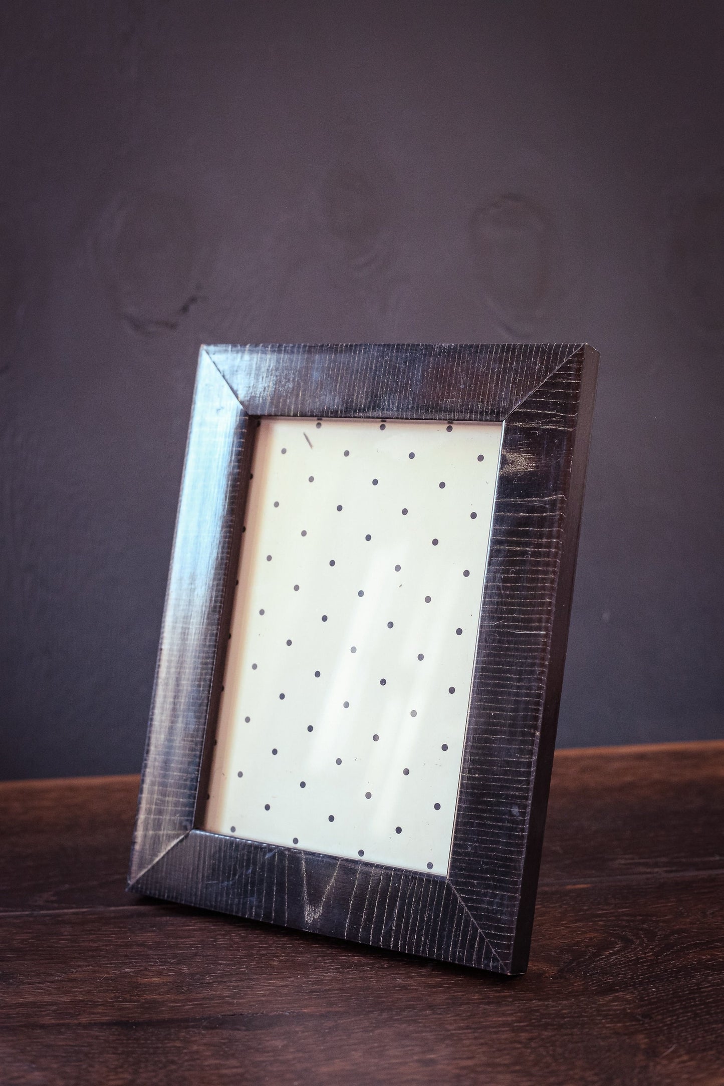 Black Laquer Wood Picture Frame - Vintage Italian Photo Frame