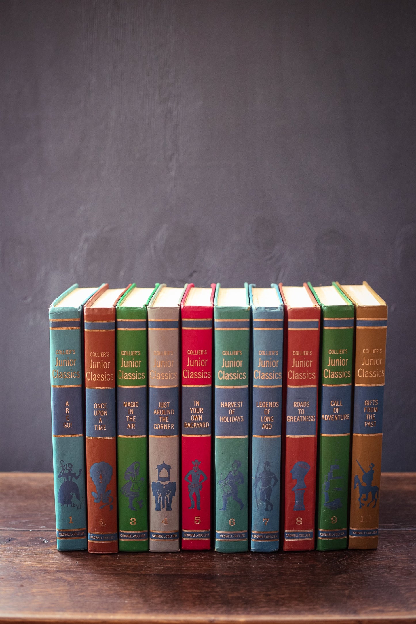 Collier's Junior Classics Set of 10 Books - Vintage Hardcover Illustrated Children's Book Set