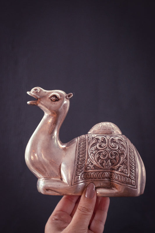 Silver Camel Creamer/Tea Server - Vintage Silver Camel with Pour Spout