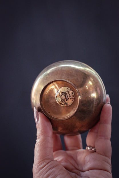 Small Minimal Brass Bowl - Vintage Brass Altar Bowl