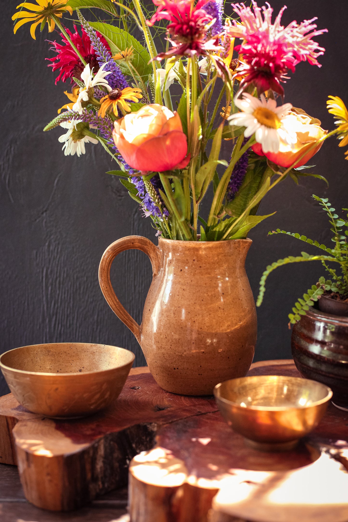 Small Minimal Brass Bowl - Vintage Brass Altar Bowl