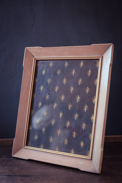 Large White Washed Wooden Photo Frame - Vintage Wood Picture Frame *As Is see description & photos