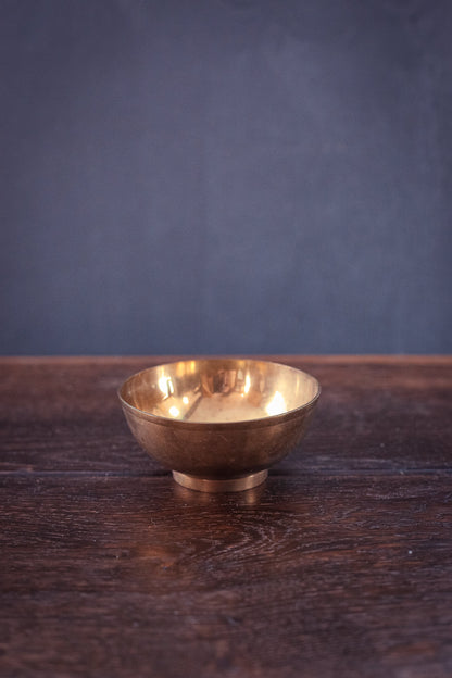 Small Minimal Brass Bowl - Vintage Brass Altar Bowl