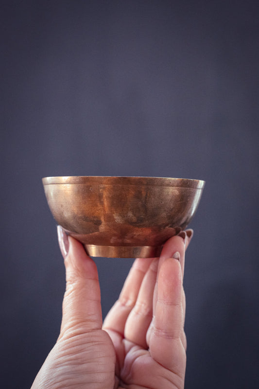 Small Minimal Brass Bowl - Vintage Brass Altar Bowl