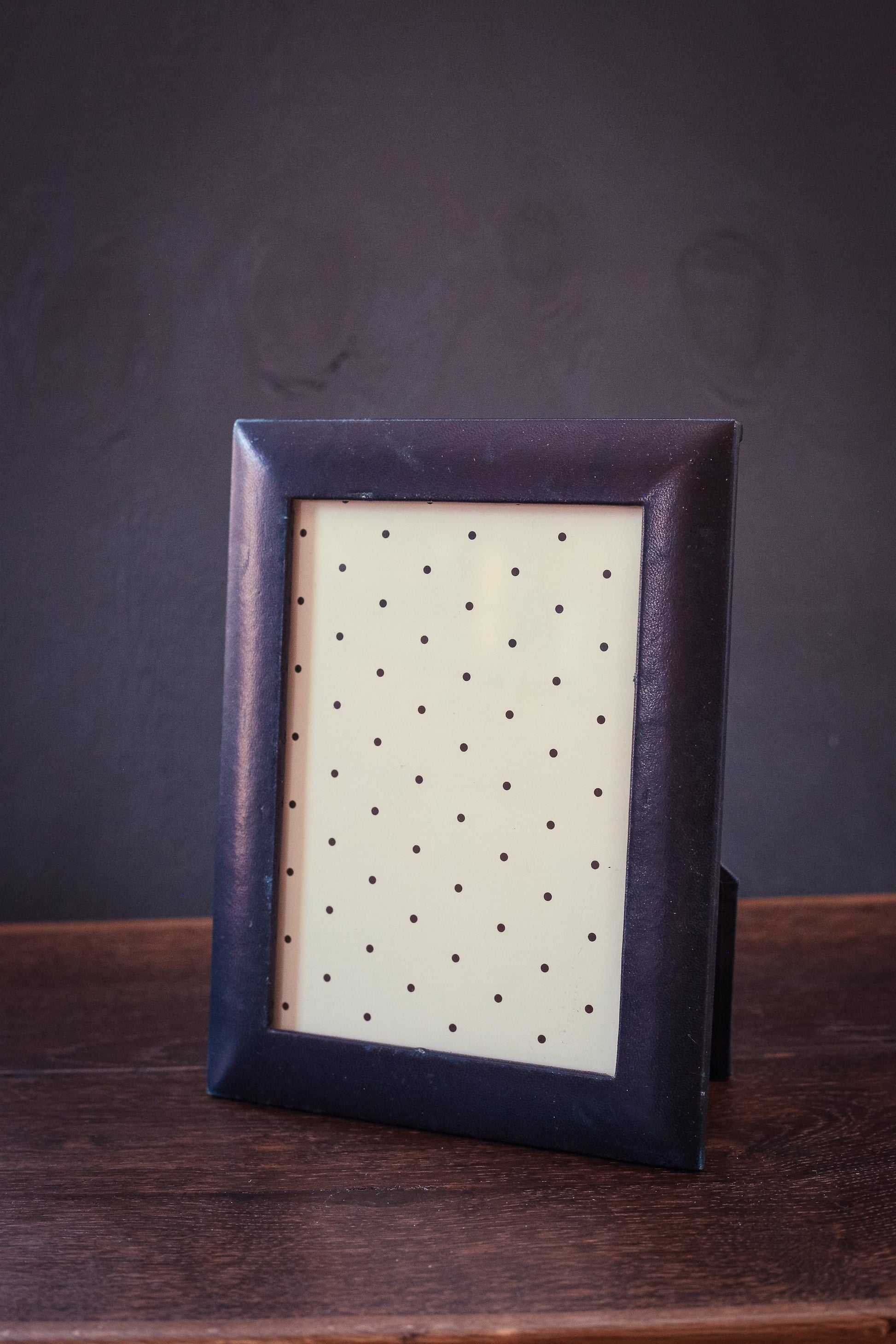 Blue Leather Frame - Vintage Leather Photo Frame