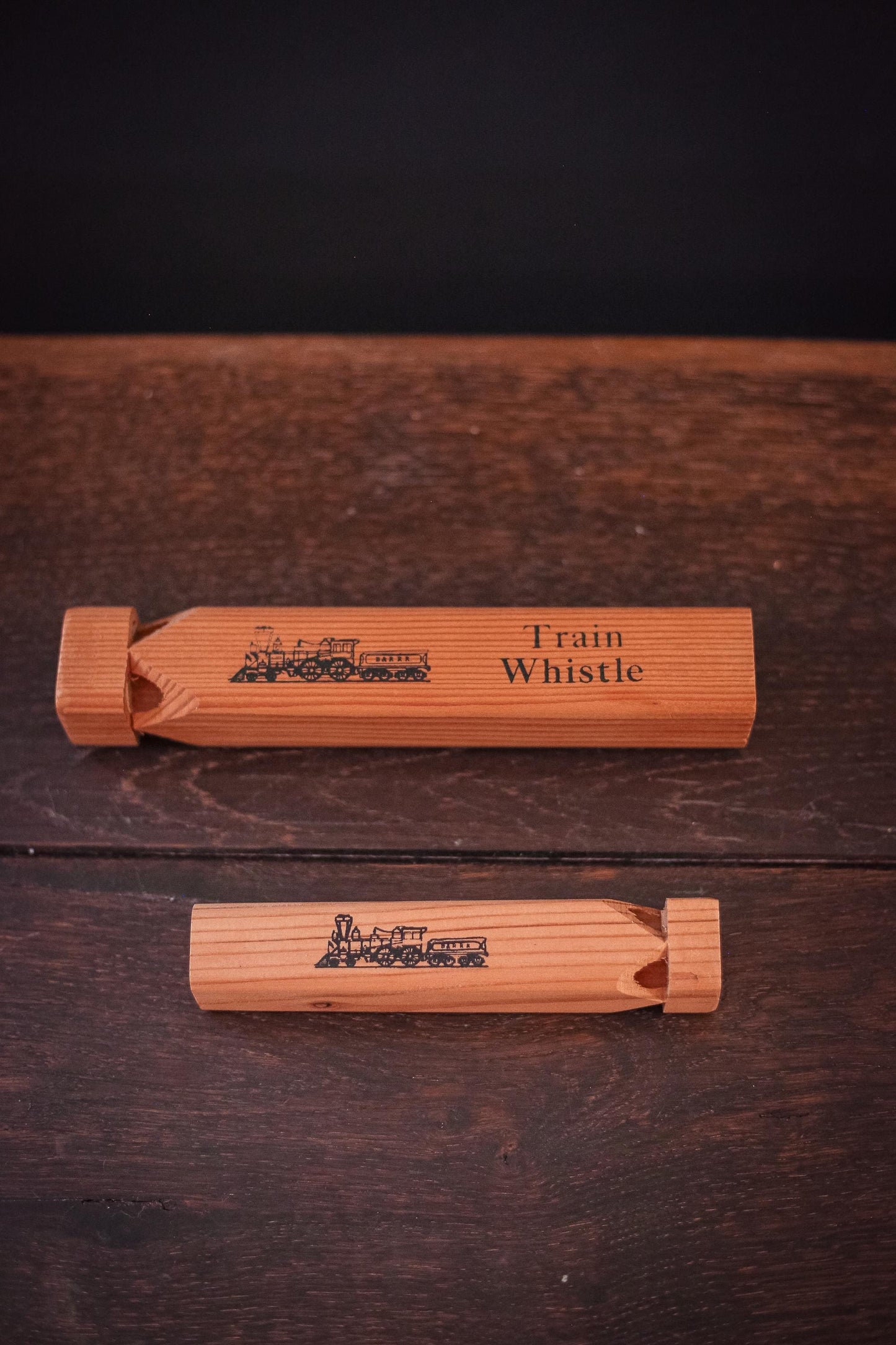 Vintage Wooden Train Whistles - *Select size from Dropdown