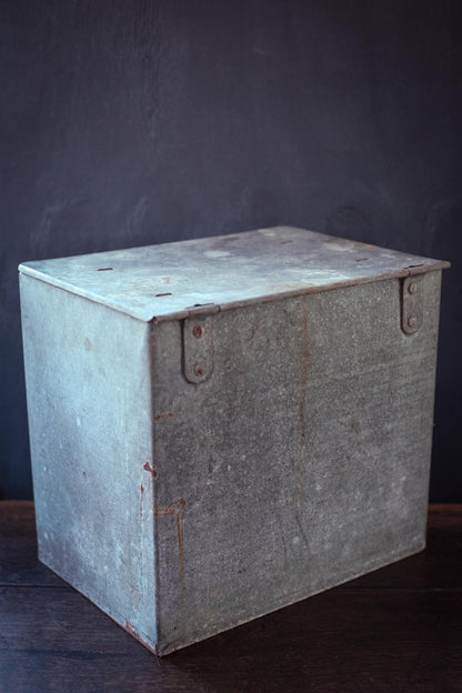 Large Galvanized Milk Box Delhi Co - Vintage Milk Porch/Deck Box