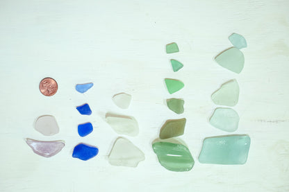 Sea Glass Lots by Color in Organza Bag - Vintage from Collector's Beach Finds