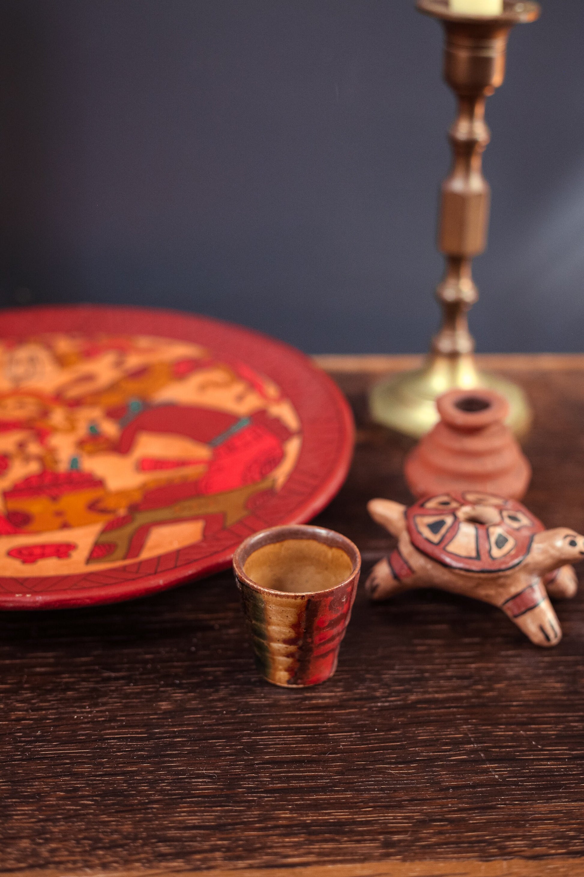 Mexican Pottery Miniatures - Assorted Incense Figures & Cups Turtle