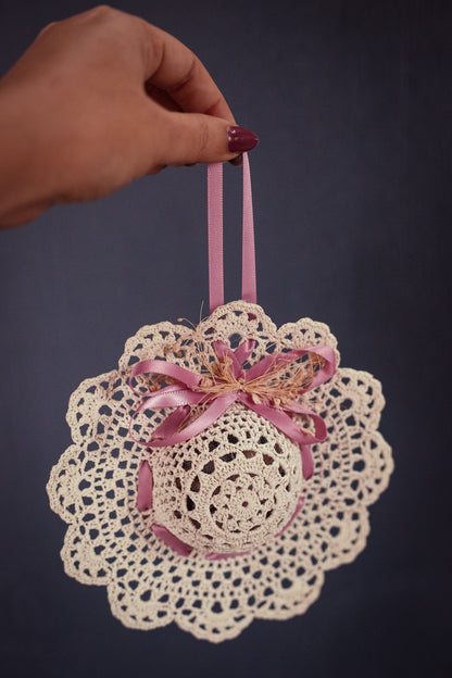 Doillie Hat Potpourri Hanging Sachet - Vintage Closet Scent Bag