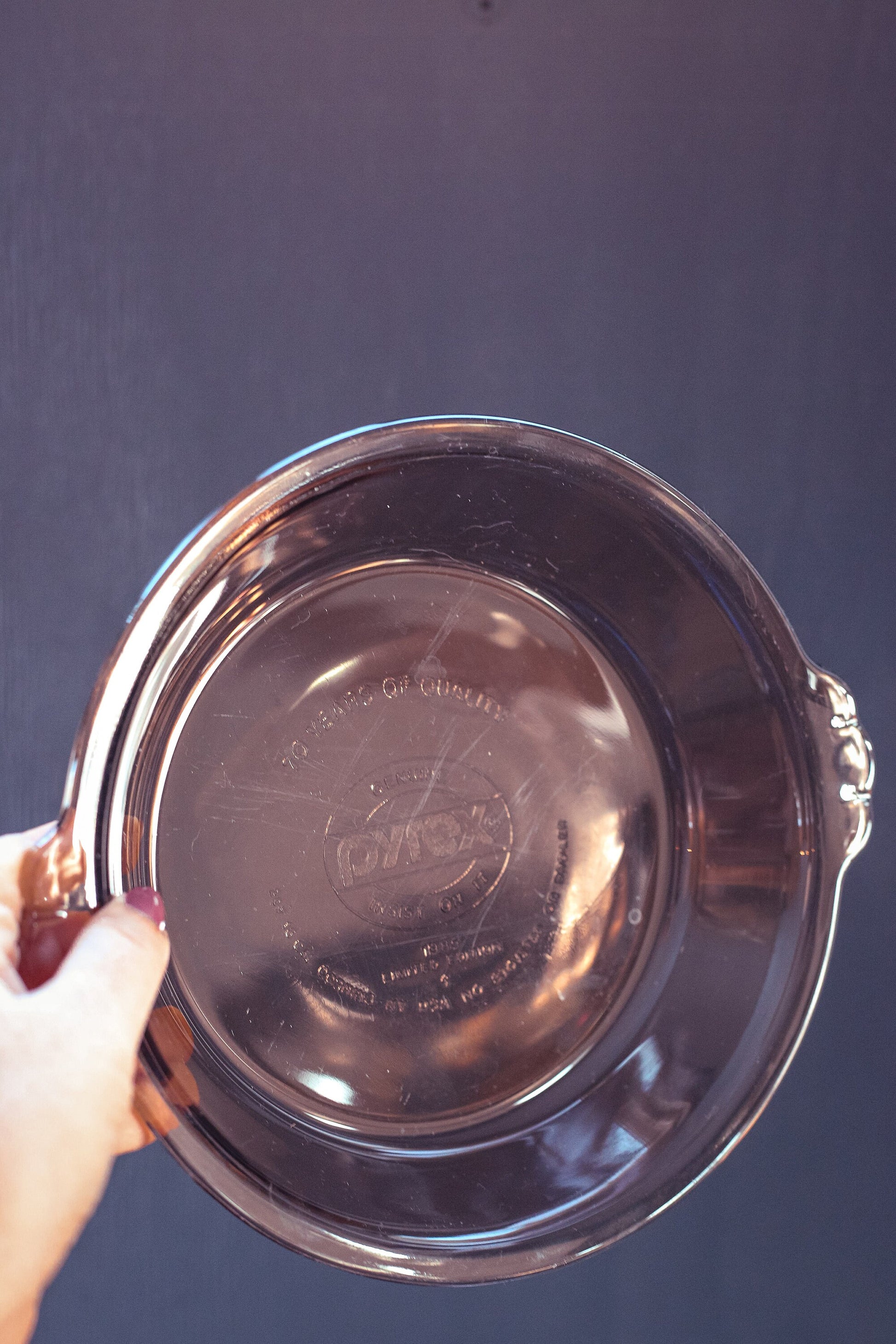 Pyrex Amber Glass Pie Plate Nesting Set of 2 Including Limited Edition Crimp Edge - Vintage Pyrex Pie Dishes