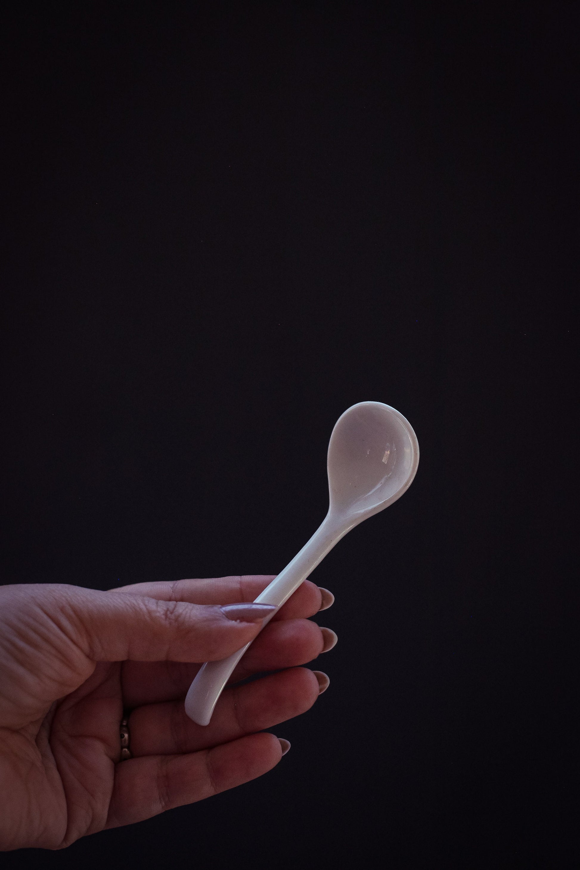 White Porcelain Cheese Markers & Spoon - Vintage Porcelain Cheeseboard Accessories